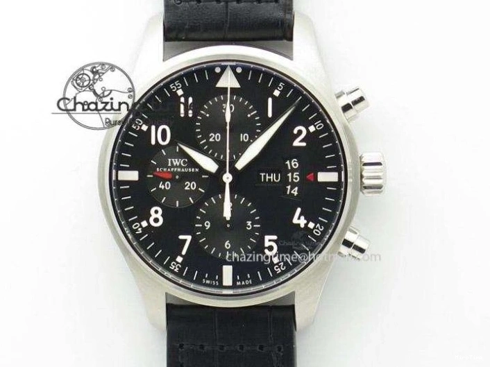 MIROTIME 0428 SportInspired Portofino IW458101 RG MK 1:1 Best Edition Gray Dial On Brown Leather Strap MIYOTA 7165